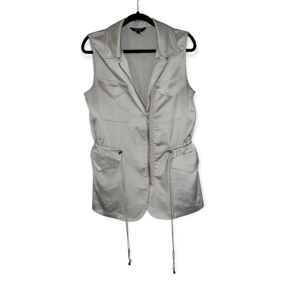 VERA WANG | Preloved Off-White Zip-Up Vest/Top | Size M